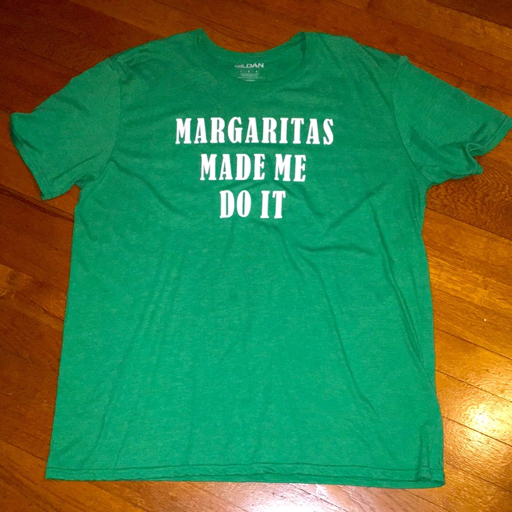 Margaritas Made Me Do It” Women’s T-Shirt – Size Large – Fun & Casual